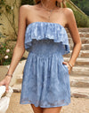 Devine Strapless Layered Smocked Romper