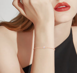 Inlaid Moissanite 925 Sterling Silver Bracelet