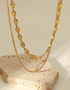 Dreaming of You Gold-Plated Double-Layered Necklace