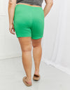 Blumin Apparel Too Good Full Size Ribbed Shorts in Green