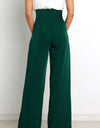 Tie Front Paperbag Wide Leg Pants