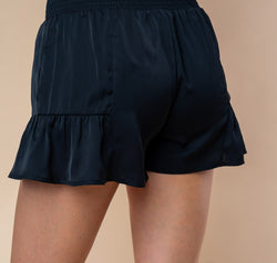 White Birch Full Size High Waisted Smocked Shorts