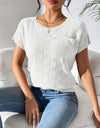 Round Neck Short Sleeve Knit Top