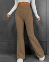 Ribbed High Waist Bootcut Pants