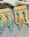 Turquoise Cactus Earrings