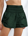 Breathable Smocked Sports Shorts