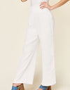 Double Take Full Size Texture Smocked Waist Wide Leg Pants