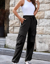 Drawstring High Waist Cargo Pants