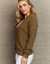 Zenana Kiss Me Tonight Full Size Button Down Cardigan in Olive