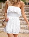 Devine Strapless Layered Smocked Romper