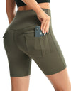 Pocketed High Waist Active Shorts