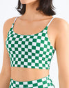 Breathable Checkered Sports Bra