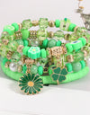 Beaded Soft Pottery Charm Bracelet