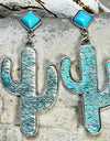 Turquoise Cactus Earrings