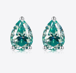 2 Carat Moissanite Teardrop Earrings