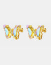 Gold-Plated Butterfly Stud Earrings