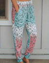 Drawstring Leopard Pants with Pockets