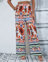 Printed High-Rise Wide Leg Pants