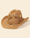 Fame Straw Weave Rope Ribbon Cowboy Hat