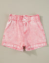 Paperbag Waist Denim Shorts