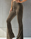 Ribbed High Waist Flare Pants