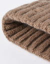 Distressed Rib-Knit Beanie