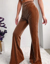 Ribbed High Waist Bootcut Pants