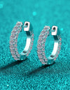 925 Sterling Silver Moissanite Huggie Earrings