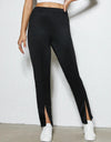 Slit Elastic Waist Pants