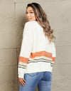 Woven Right Color Block Open Front Drop Shoulder Cardigan