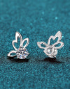 1 Carat Moissanite Butterfly Shape Earrings