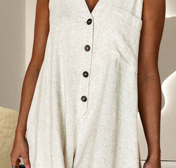 V-Neck Sleeveless Romper