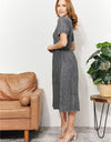 And The Why  Full Size Washed Chambray Midi Dress