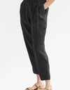 Pocketed Elastic Waist Pants