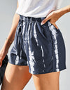 Tie-Dye Drawstring Waist Shorts with Pockets