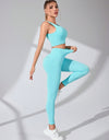 Scoop Neck Wide Strap Top and Pants Active Set