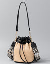 Straw Braided Adjustable Strap Bucket Bag