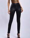 Snake Print High Waist Skinny Pants