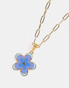 Flower Pendant Stainless Steel Necklace