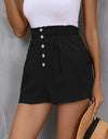 Pocketed High Waist Shorts