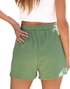 Drawstring High Waist Shorts with Pockets