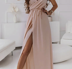 Tied Surplice Sleeveless Midi Cami Dress