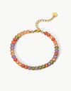 18K Gold Plated Multicolored Zircon Bracelet