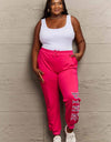 Simply Love Full Size PINK Graphic Sweatpants