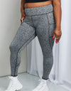 Rae Mode Full Size Heathered Wide Waistband Yoga Leggings