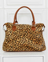 Animal Print Brushed Weekender Bag