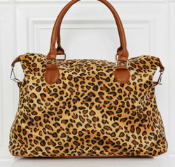 Animal Print Brushed Weekender Bag