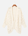 Plus Size Open Front Long Sleeve Cardigan