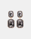 Geometrical Shape Glass Stone Dangle Earrings