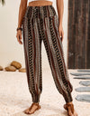 Tied Printed High Waist Pants